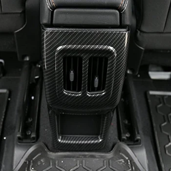 Carbon Black Interiør Tilbehør ABS, Armlæn Opbevaring Boks bagpanel Til Jeep Compass 2017
