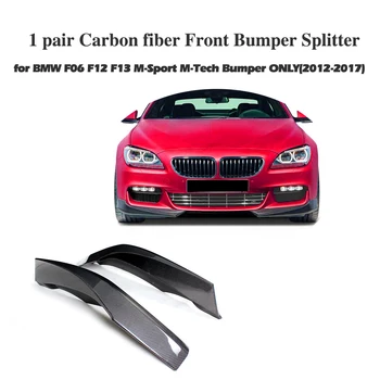 Carbon Fiber Bil Forreste kofanger læbe Splitter Til BMW F06 F12 F13 M Sport 2012 - 2016 Cabriolet 650I Ikke M6