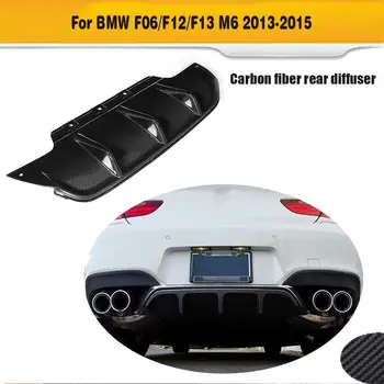 Carbon fiber Bil Styling Bageste kofanger læbe diffuser til BMW F06 F12 F13 M6 2013-