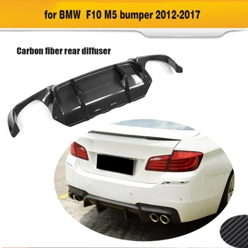 Carbon Fiber Bilens Bageste Kofanger Læbe spoiler Diffuser Til BMW F10 M5 Sedan 2012 - 2017 DTM Style Grå FRP