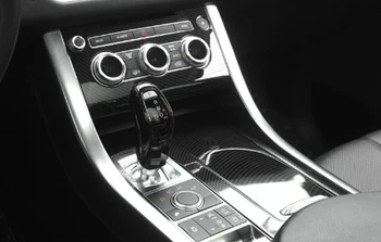 Carbon Fibre Style ABS Plast Bil Center Konsol AC Panel Frame Cover Trim For land rover Range Rover Sport RR Sport-2018