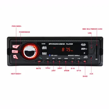 CARKUCO Bil MP3-Afspiller, FM-Radio, Bluetooth 1-DIN bilstereo-Bil Stereo Digital Media U Disk Sikker AUX-IN Auto MP3-Afspillere