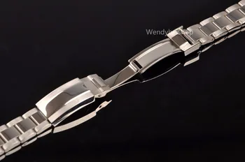 CARLYWET 20mm 316L Rustfrit Stål To Tone Guld Sølv Solid Buede Ende Link Implementering Spænde armbåndsur Band Rem Armbånd