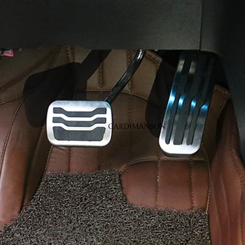 Carmonsons Ingen boring, Non-slip Rustfrit Stål Gas Pedal Pad Cover Automatisk til Ford Explorer 2016 2017 Bil Styling