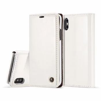 CaseMe Til iPhone X Luksus Retro Magnetisk Læder Stå Flip Wallet-Kort Lomme Telefon Tilbage Tilfælde Dække Huden Til iPhone X 5,8 tommer