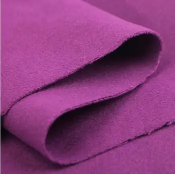 Cashmere frakke stof på 1,5*0,5 M tykke vinter Efterligning uld klud dobbelt-sidet Mode solid farve syning for kvinder kjole nederdel