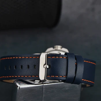 CASIMA luksus sport rustfrit stål, læder stropper automatiske mekaniske ure vandtæt til mænd med dato 6911
