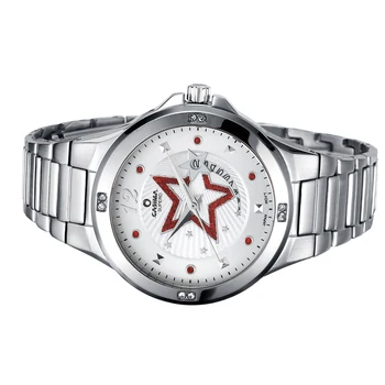 CASIMA luxury-brand-ure kvinder 2017 mode afslappet crystal kvinders kvarts armbåndsur i rustfrit stål vandtæt 50m #2804