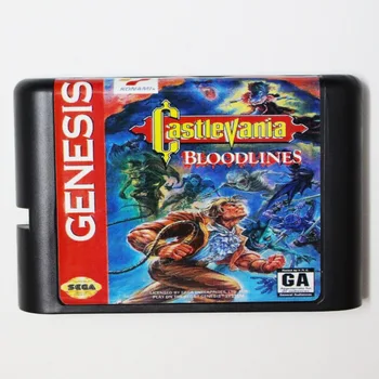 Castlevania Blodlinier NTSC-U 16 bit MD Game Card Til Sega Mega Drive Til Genesis