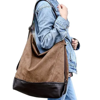 Casual kvinder canvas taske håndtaske Nye falde kvinder håndtasker stor kapacitet blast bølge koreanske særlige overdimensionerede skuldertaske M7-581