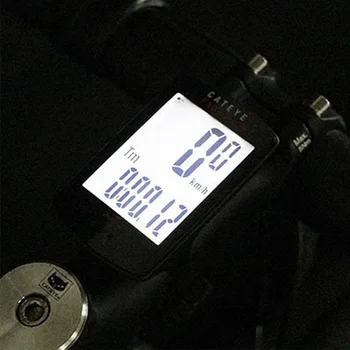 CATEYE CC-PA100W Cykel Computer Trådløse Padrone+ Største Skærm Cykling Baggrundslys Speedometer Hastighed Sensor Stopur