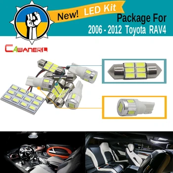 Cawanerl Bil SMD 5630 LED Kit Pakke Til Toyota RAV4 2006-2012 Auto Kort Dome Høflighed Last light Hvid Indvendig LED-Pære