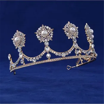 CC diademer og kroner hariband hår pynt luksus krystal perle bryllup hår tilbehør til bruden engagement smykker HG456