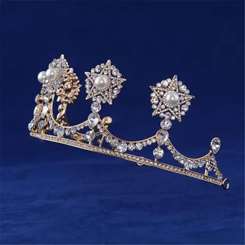 CC diademer og kroner hariband hår pynt luksus krystal perle bryllup hår tilbehør til bruden engagement smykker HG456