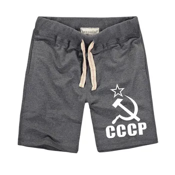 CCCP Symbol Shorts til mænd Stjerne og Segl med Lomme Bomuld Mænds Mærke Tøj 2017 Afslappede Street-Wear Plus Størrelse