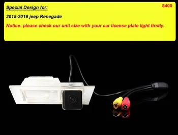 CCD bil tilbage kameraet bagfra parkering omvendt for Jeep Renegade vandtæt klar vision trådløs sender LCD-skærm kamera