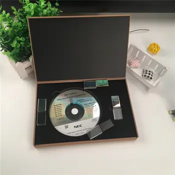 CD-box emballage Brugerdefinerede inde bryllup foto logo Crystal pen-drev, usb 2.0