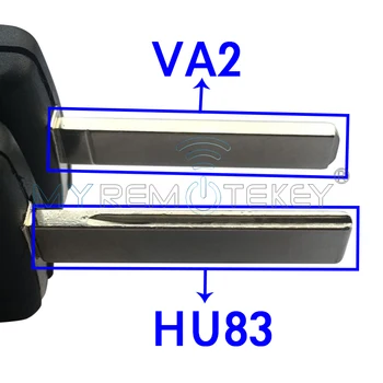 CE0536 Vend fjernbetjeningen 3-knappen med lys-knappen HU83 nøgleblad 434mhz til Citroen, Peugeot remtekey