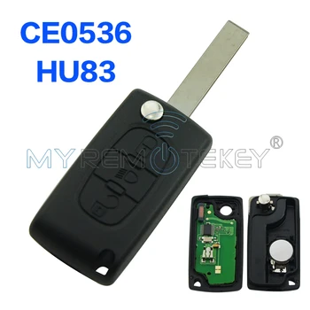 CE0536 Vend fjernbetjeningen 3-knappen med lys-knappen HU83 nøgleblad 434mhz til Citroen, Peugeot remtekey