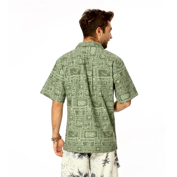 CETIRI Mænd Shirt til Mænd Hawaii-Skjorte Grøn Bomuld Plus Size Fancy Kjole Skjorter Til Mænd Chemise Homme Camisa Palmeiras Overhemd