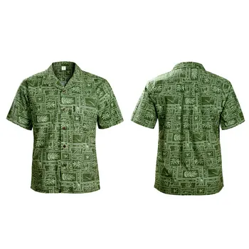 CETIRI Mænd Shirt til Mænd Hawaii-Skjorte Grøn Bomuld Plus Size Fancy Kjole Skjorter Til Mænd Chemise Homme Camisa Palmeiras Overhemd