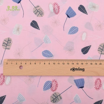 Chainho,Sommer Tøj Stof/Pink Blomster Trykt Mønster/Efterligning Silke/Nederdel/Kjole/Skjorte Materiale/Halv Meter 50x140cm