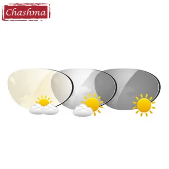 Chashma 1.61 Indeks Fotokromisk Glas Anti-Reflekterende, Anti-UV, Anti Scratch Kromatisk Linse Gråt og Brunt Opskrift Linser for Eye