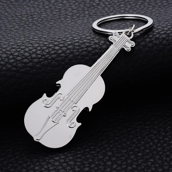 Chaveiro!Kreative Personlighed Guitar Styling Nøglering Bil Nøglering Charme Metal Violin Fjernbetjeninger Med Nøglen Tilbehør Gave J049