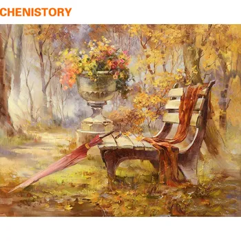 CHENISTORY Efteråret Have DIY-Maleri Af Numre Kit Håndmalet Oil Painting Akryl Maling På Lærred Home Decor vægdekoration
