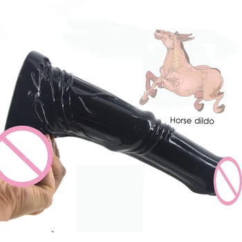 CHGD Store dyr dildo pony hest dildo kunstig penis realistisk dildo sex legetøj til kvinder erotisk håndsex pik anal plug