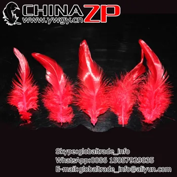 CHINAZP Fabrik 100pcs/lot-Størrelse fra 4 tommer og 6 tommer, der er Farvet Røde Hane Kylling Saddel Fjer