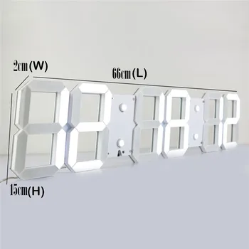 CHkosda LED wall clock store home decor øjeblik timer vejrstation med digital ur tabel nytår dekoration horloge vægmaleri klok