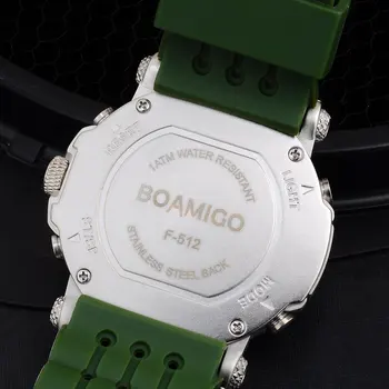 CHOK Nye BOAMIGO mærke 3 tidszone mænd sports hær flåde militære ure mænds Mekanisk Analog Digital LED elastik armbåndsure