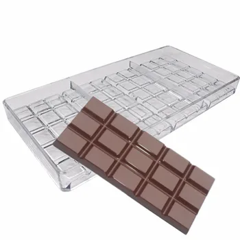 Chokolade Bar Kaffefaciliteter Injektion Hårdt PC Candy Forme Polycarbonat Break Apart Bar Chokolade Skimmel