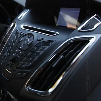 Chrome ABS interiør outlet dekoration ring 5pcs/masse Tilbehør til Bilen For Ford focus 3 2012 2013