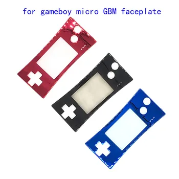 Chrome Faceplate Cover Udskiftning Foran Shell Boliger Case Til Nintendo Game Boy Micro for GBM