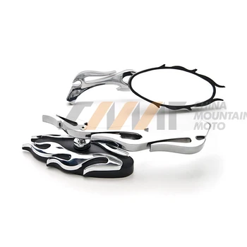 Chrome Flamme Spejle tilfældet for Harley Sportster XL Dyna Softail Electra Glide Chopper