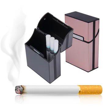 Cigaretter Slanke Aluminium Cigaret Sag Tobacco Cigar Indehaveren Lomme Max Storage Container Rygning Tilbehør 90 x 58 x 26mm