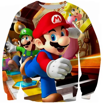 Cloudstyle 2018 Mænd 3D Sweatshirt Mænd Casual Pullovere Super Mario Spil, Udskrive Foråret Fritid Populære Toppe Træningsdragter