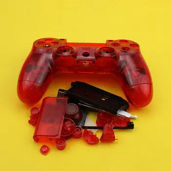 Cltgxdd Klart Boliger Tilfælde Knappen Nede Kit til PS4 Controller Gennemsigtig Shell Tilfælde Dække for Playstation 4 Gamepad Replacment