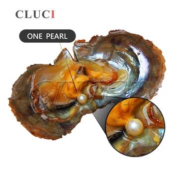CLUCI 100pcs Blandet 9 farver 6-8mm runde akoya enkelt og tvillinger perler østers, individuelt pakket, stor fest, gave