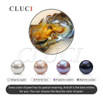 CLUCI 50stk AAA runde akoya perle i oyster vakuum-pakket 6-7mm, Saltvands perler i 4 farver, hvid, pink, lavendel, sort