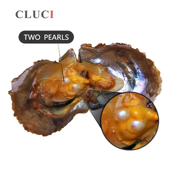 CLUCI engros TVILLINGER AKOYA PERLER ØSTERS 100PCS/MASSE, 200 runde Perler kan få, to 6-7mm perle i hver østers, romantisk kærlighed