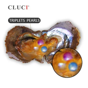CLUCI Trillinger Perle Østers, 20pcs 6-7mm AAA saltvands perler i østers, BLANDET raindom farver