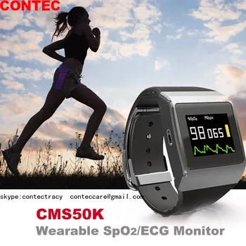 CMS50K Bærbare SpO2/EKG-Monitor Trådløs Bluetooth Smart Kalorieindhold Skærm