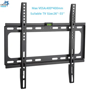 CNXD Fast TV vægbeslag TV Beslag for de Fleste 26-55 Tommer LED LCD-og Plasma-TV op til VESA 400x400mm og 110 lbs lasteevne