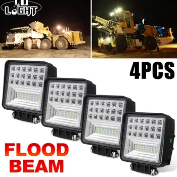 CO LYS 2pcs/4stk 63W 4,3 tommer LED-arbejdslampe Bar Oversvømmelse Auto Kørsel Arbejdslygter til Bil, Lastbil, Trailer SUV Off-Road 4X4 12V 24V