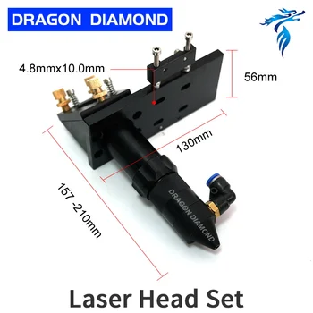 CO2 Laser Hoved Sat En type 2 2.5' 4 tommer for CO2-Laser maskine 1stk ZnSe Linse D20mm FL 50,8 mm 63,5 mm 101.6 mm 3stk Spejl 25mm