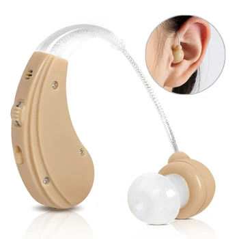 Cofoe Trådløse Usynligt høreapparat Øretelefon til Gamle Mennesker høretab Genopladelige Døvhed Hørehæmmede Hud Blå Farve