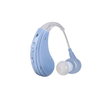 Cofoe Trådløse Usynligt høreapparat Øretelefon til Gamle Mennesker høretab Genopladelige Døvhed Hørehæmmede Hud Blå Farve